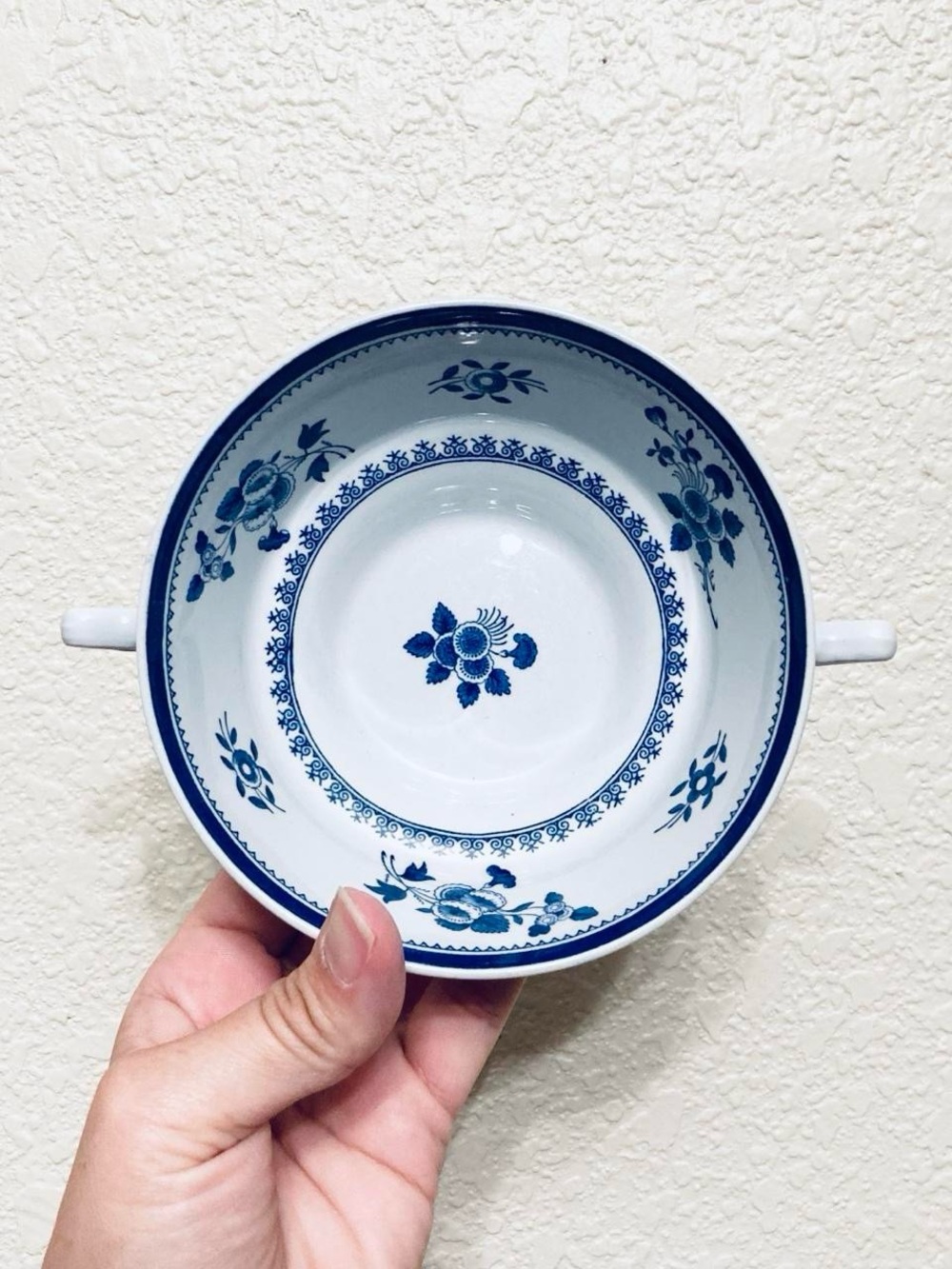 Spode Copeland Blue Gloucester England Fine Stone Small Bowl